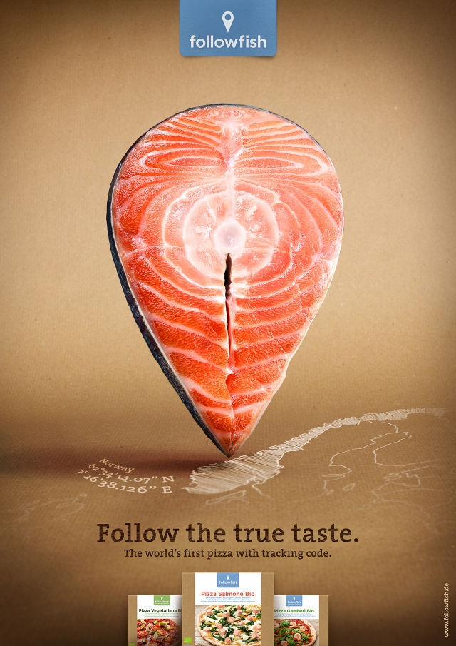 Followfish披萨广告:跟踪每一种食材的来源