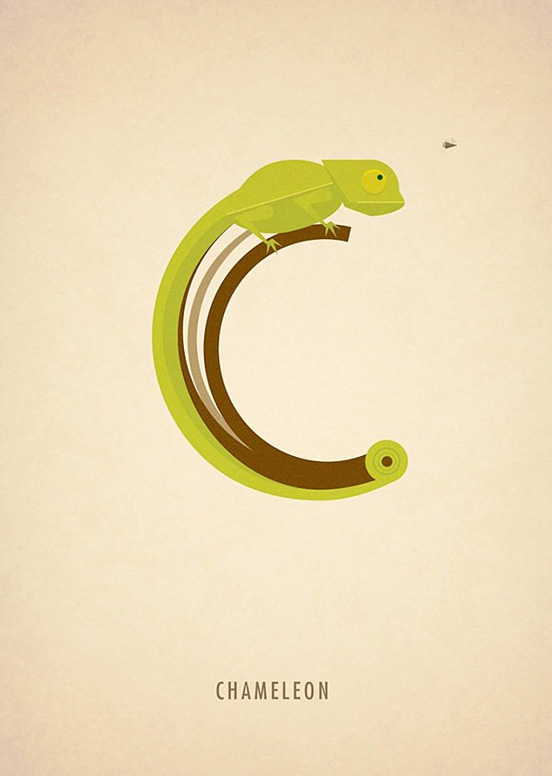 英文字母变身动物:Marcus Reed动物字体设计