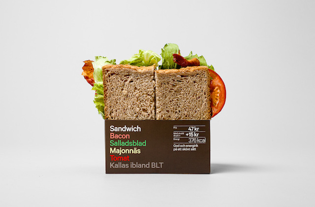 极简的三明治包装设计