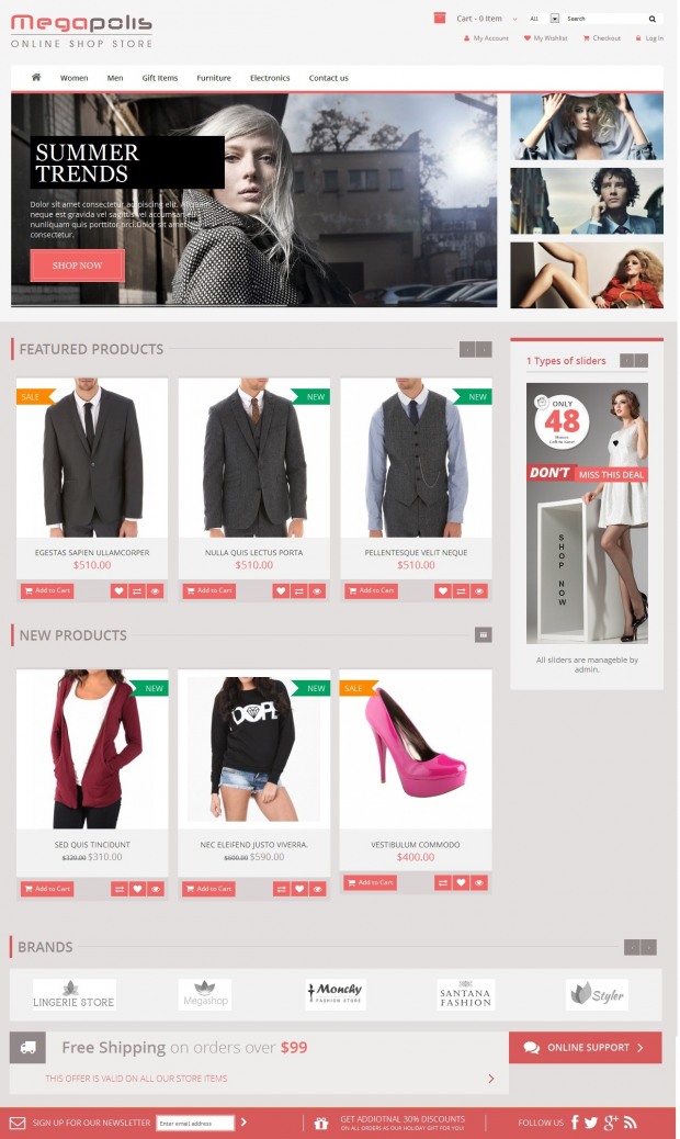16个基于Magento的时尚购物网站设计