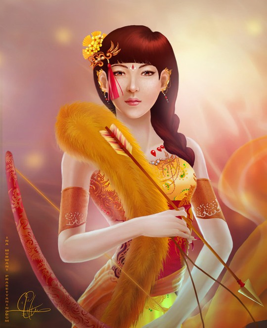 Ina Prasetyaningrum唯美人物插画欣赏