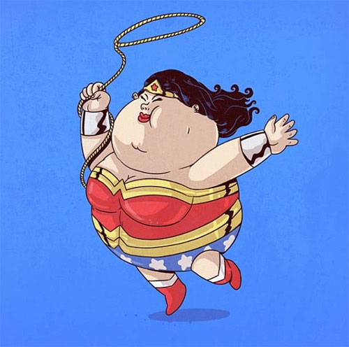 Alex Solis插画欣赏:肥胖版的超级英雄