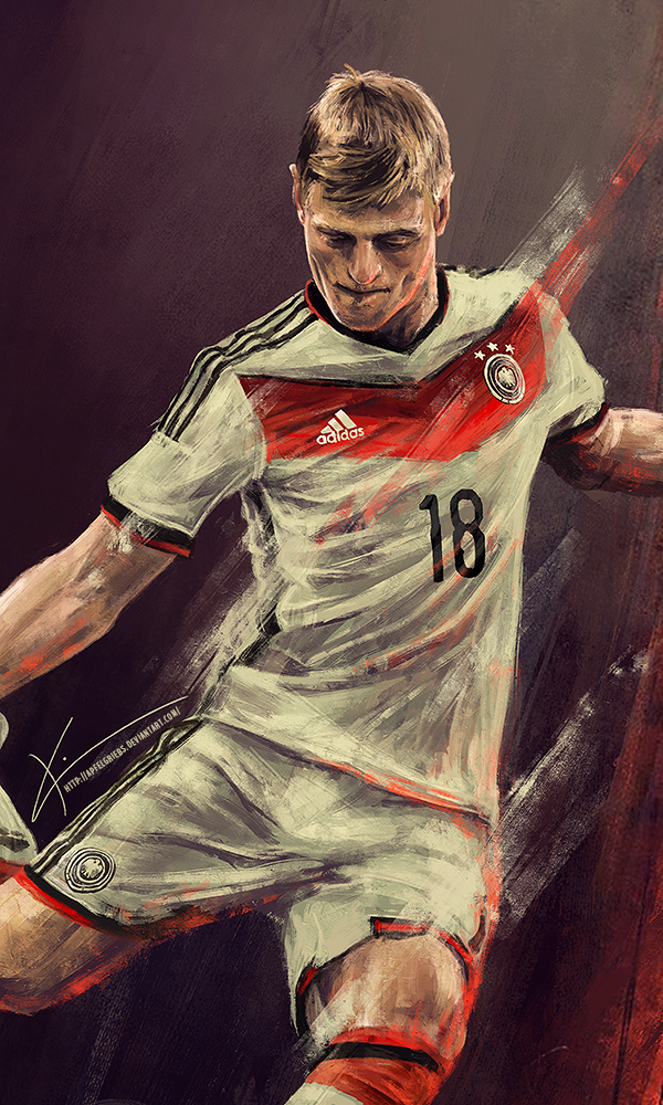 德国球员庆祝世界杯胜利:Kim Christensen绘画作品欣赏