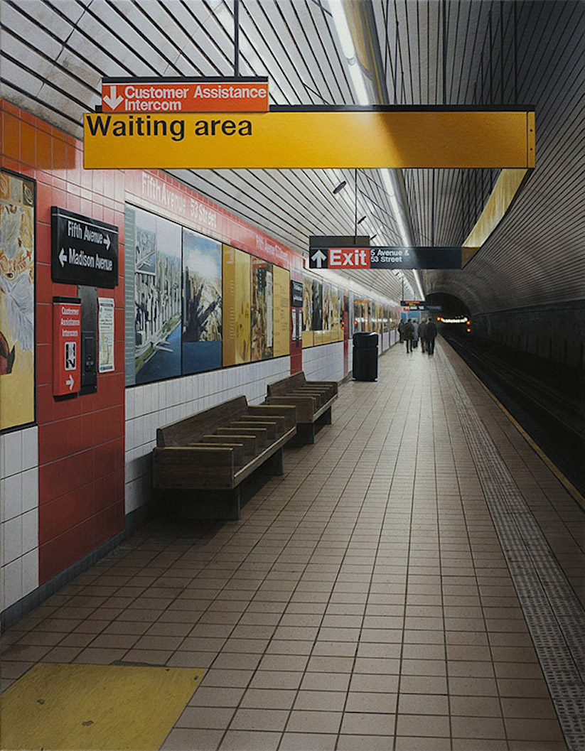 超写实绘画作品: Hisaya Taira画笔下的纽约地铁