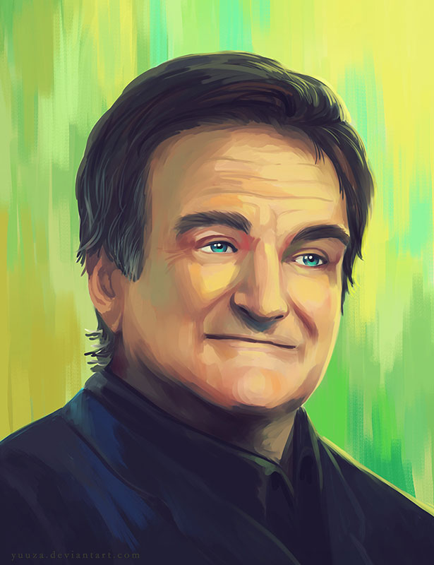 插画作品欣赏:致敬喜剧大师罗宾·威廉姆斯(Robin Williams)