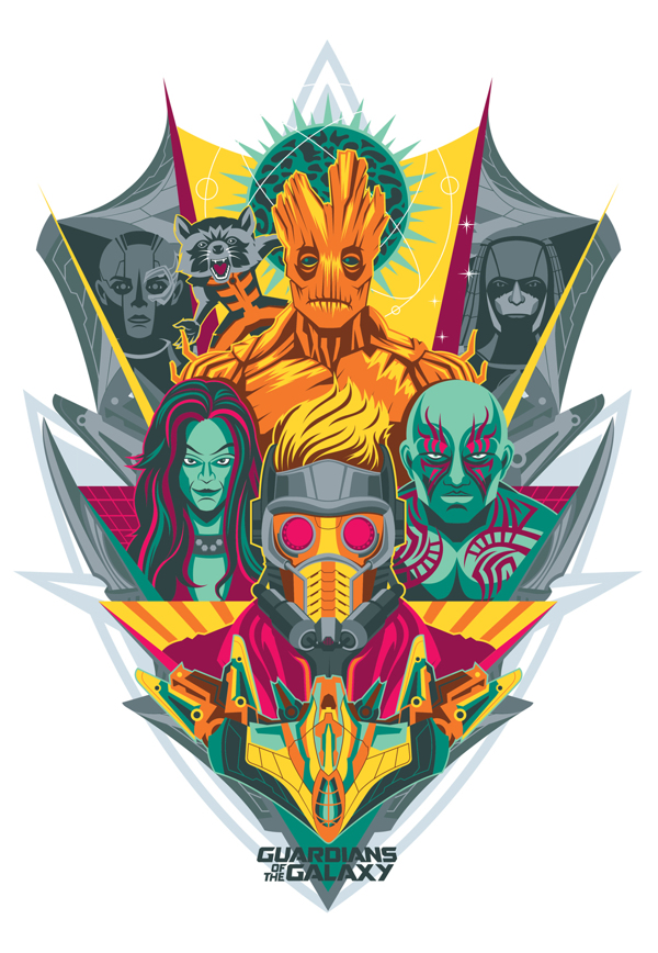 15个漂亮的银河护卫队(Guardians of the Galaxy)海报插画欣赏