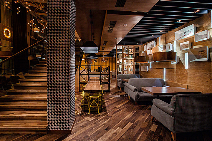 哈萨克斯坦Mojo咖啡屋空间设计