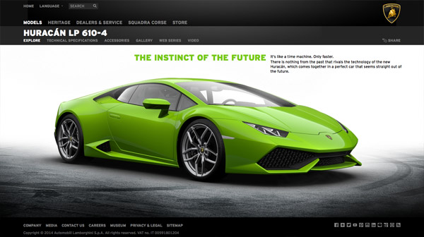 20个创意现代的车型产品网页设计