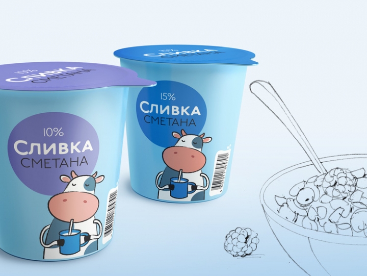 俄罗斯乳品包装设计