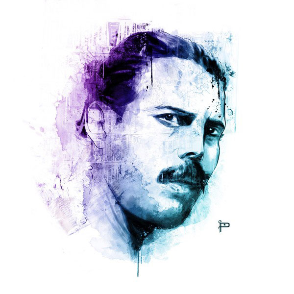 25张最美插画纪念Freddie Mercury(皇后乐队主唱)