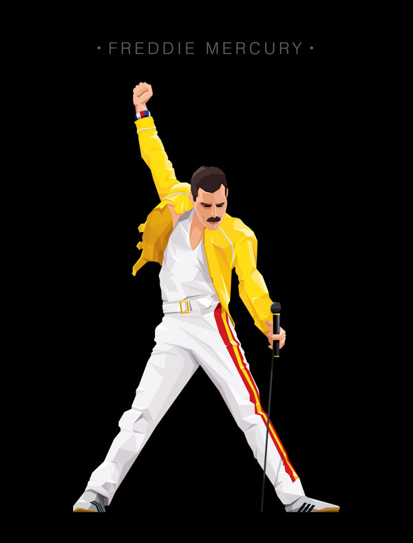 25张最美插画纪念Freddie Mercury(皇后乐队主唱)