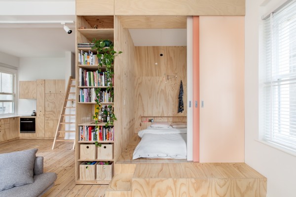 健康环保天然木材的使用: 2个日本极简风格公寓