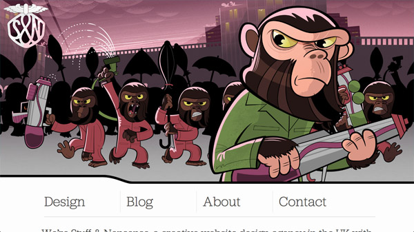 20个卡通角色背景的网页设计欣赏