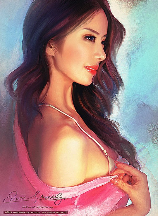 Amro Ashry美女肖像插画欣赏