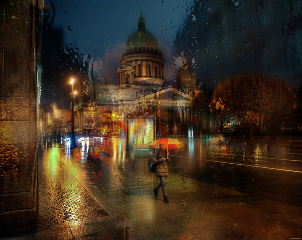 Eduard Gordeev镜头下的雨中街景
