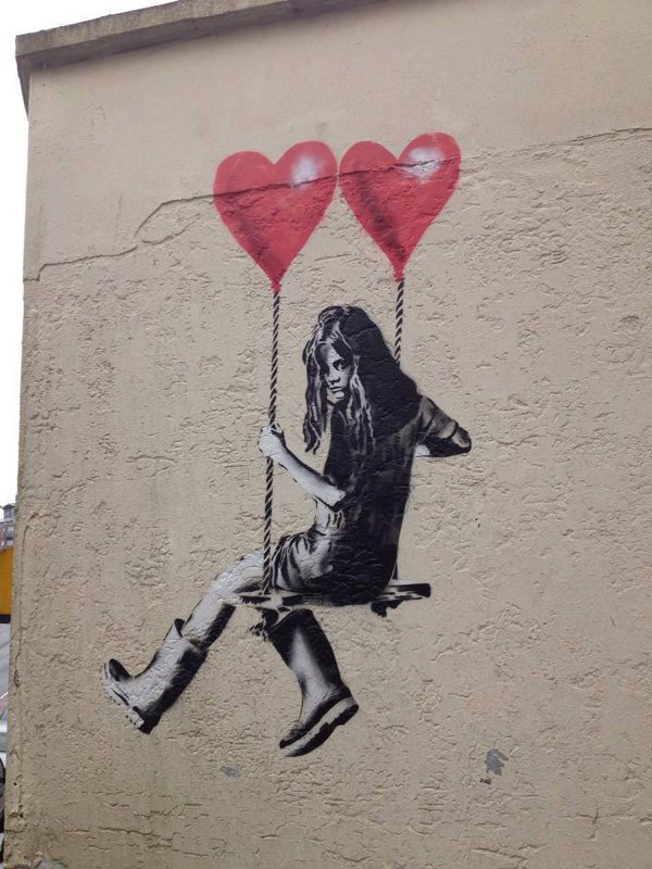 浪漫有爱的街头涂鸦艺术作品