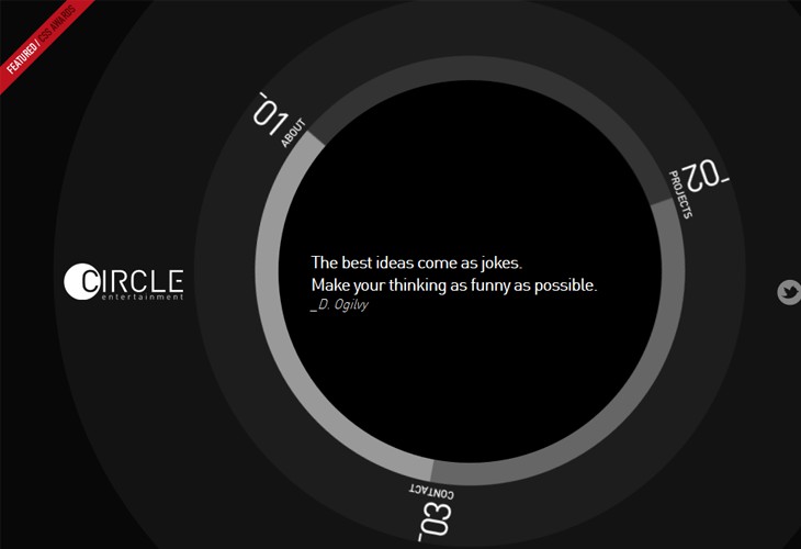 30个使用圆形元素的网页设计欣赏