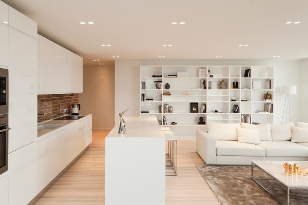 3个优雅清新的白色公寓设计欣赏