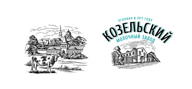 Kozelsk牛奶包装设计