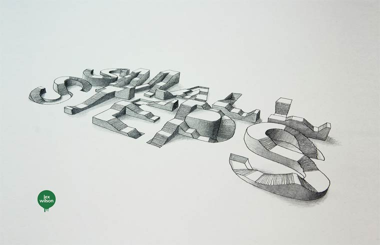 Lex Wilson创意3D字体设计