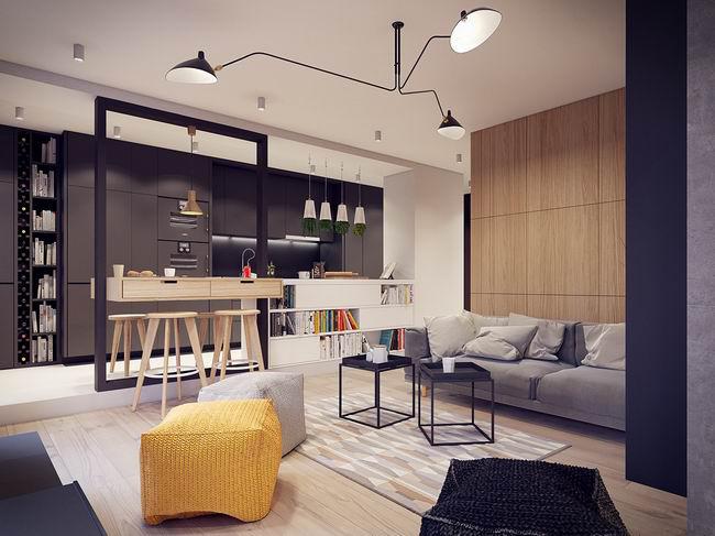 华沙60平米现代简约的公寓设计