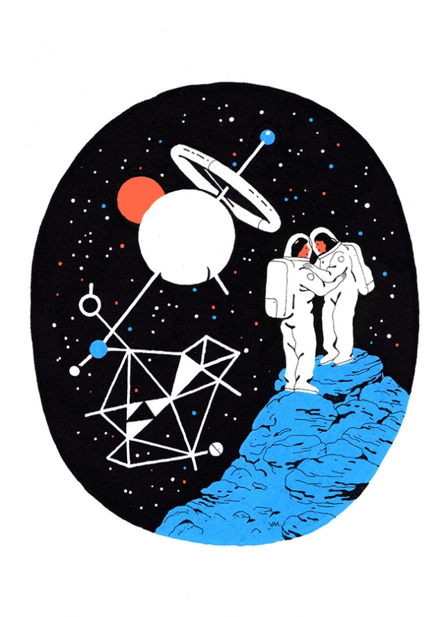 Vincent Mahe可爱的宇航员插画欣赏