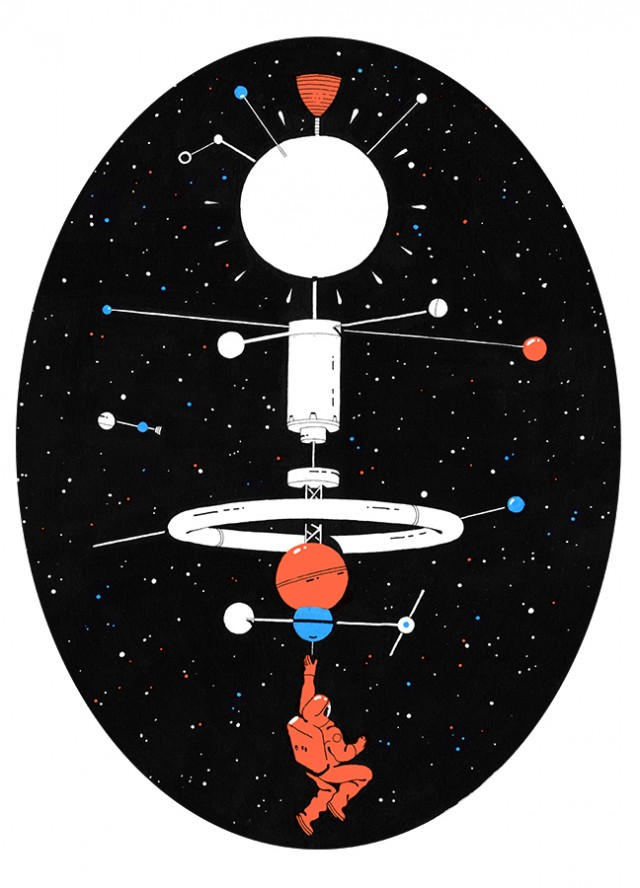 Vincent Mahe可爱的宇航员插画欣赏