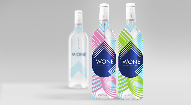 优雅的线条和配色:WONE纯净水包装设计