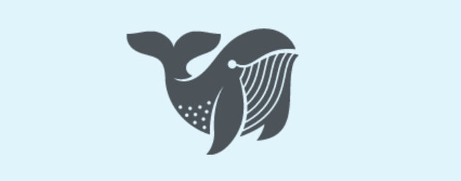 标志设计元素运用实例：鲸鱼(三)