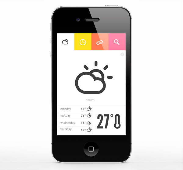 50个天气移动应用UI界面设计