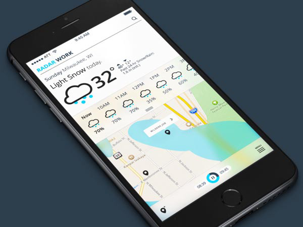 50个天气移动应用UI界面设计