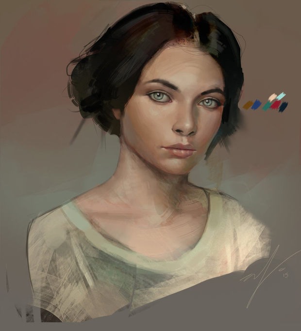 Emanuel Mardsjo女性肖像插画欣赏