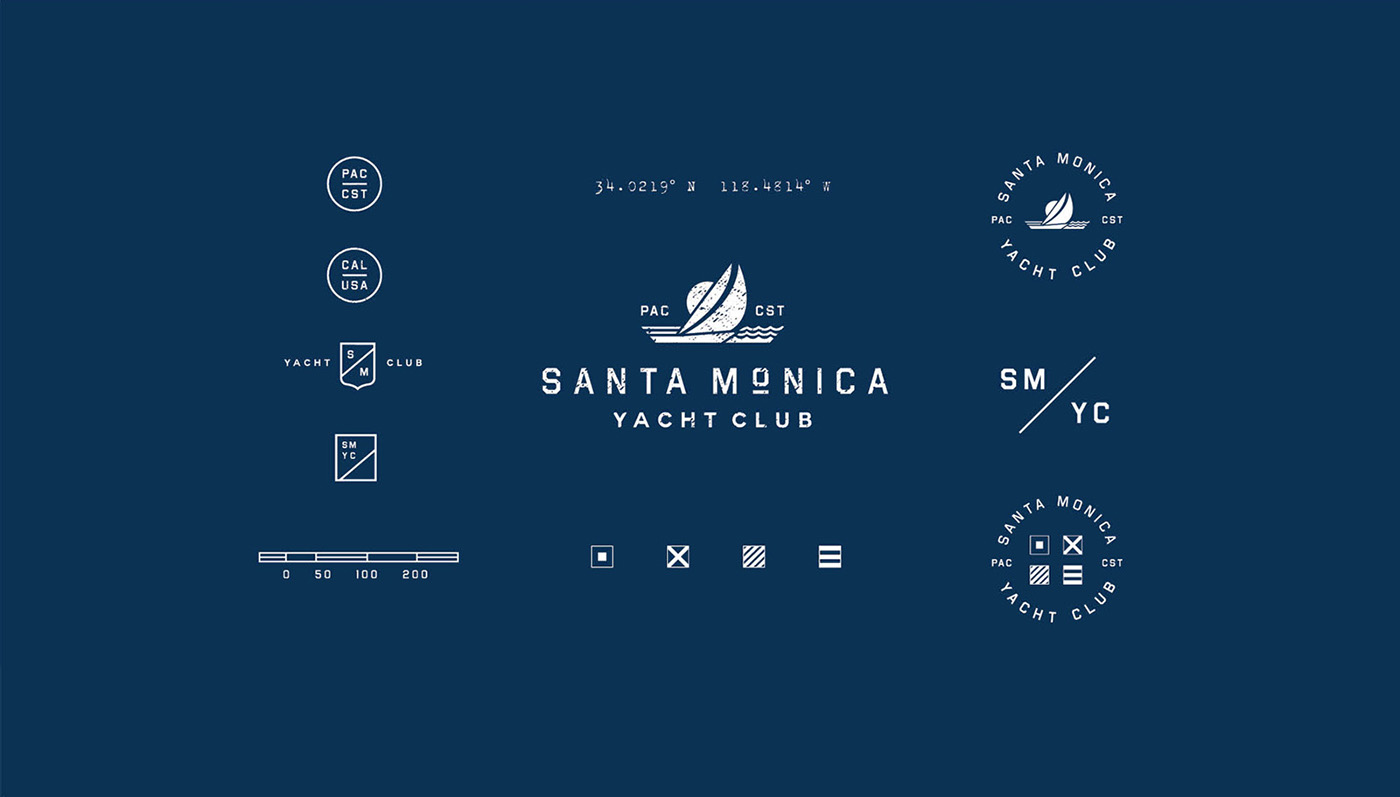 品牌VI设计欣赏:Santa Monica游艇俱乐部