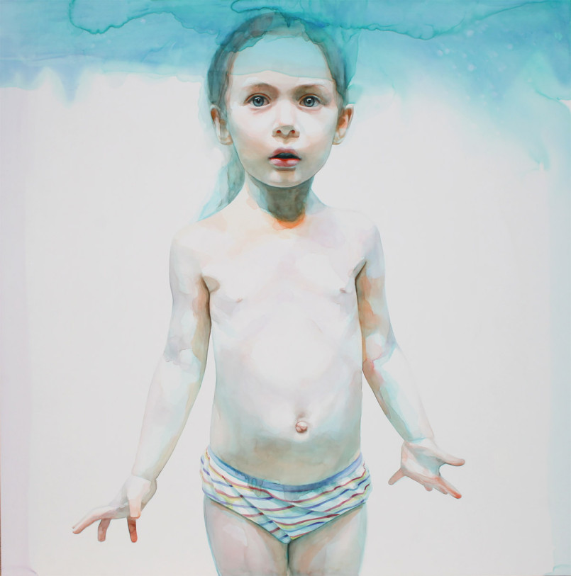 Ali Cavanaugh可爱的儿童水彩肖像画