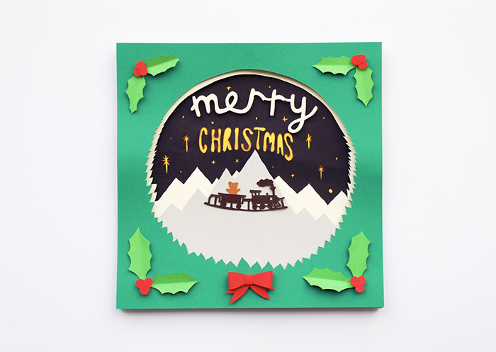 40个漂亮的国外圣诞卡片设计