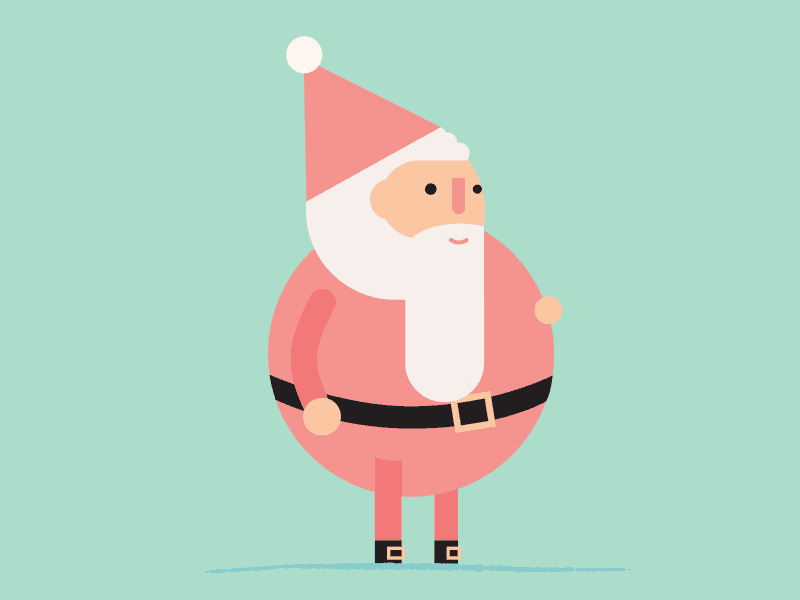 圣诞老人动态插画设计