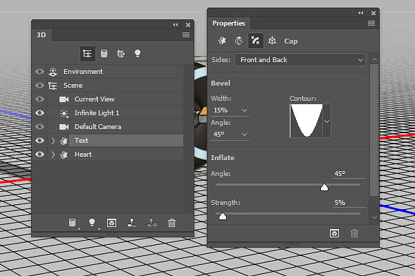 利用3D工具制作细腻的浮雕花纹立体字