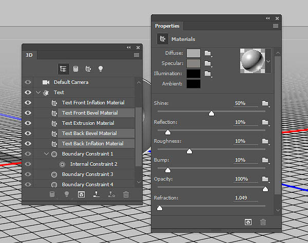 利用3D工具制作细腻的浮雕花纹立体字