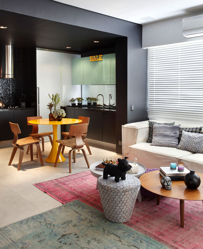 里约现代时尚的单身公寓设计