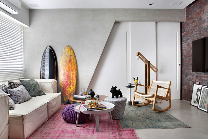 里约现代时尚的单身公寓设计