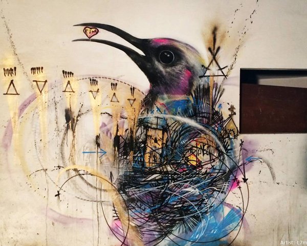L7m鸟的街头涂鸦艺术