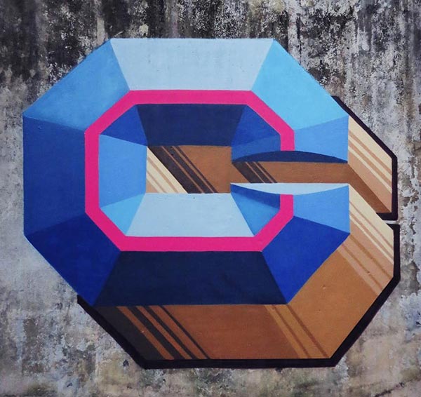 3D字体效果的创意街头涂鸦艺术