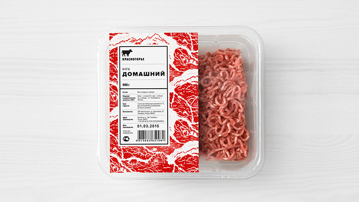 Krasnogorie火腿肠品牌包装设计
