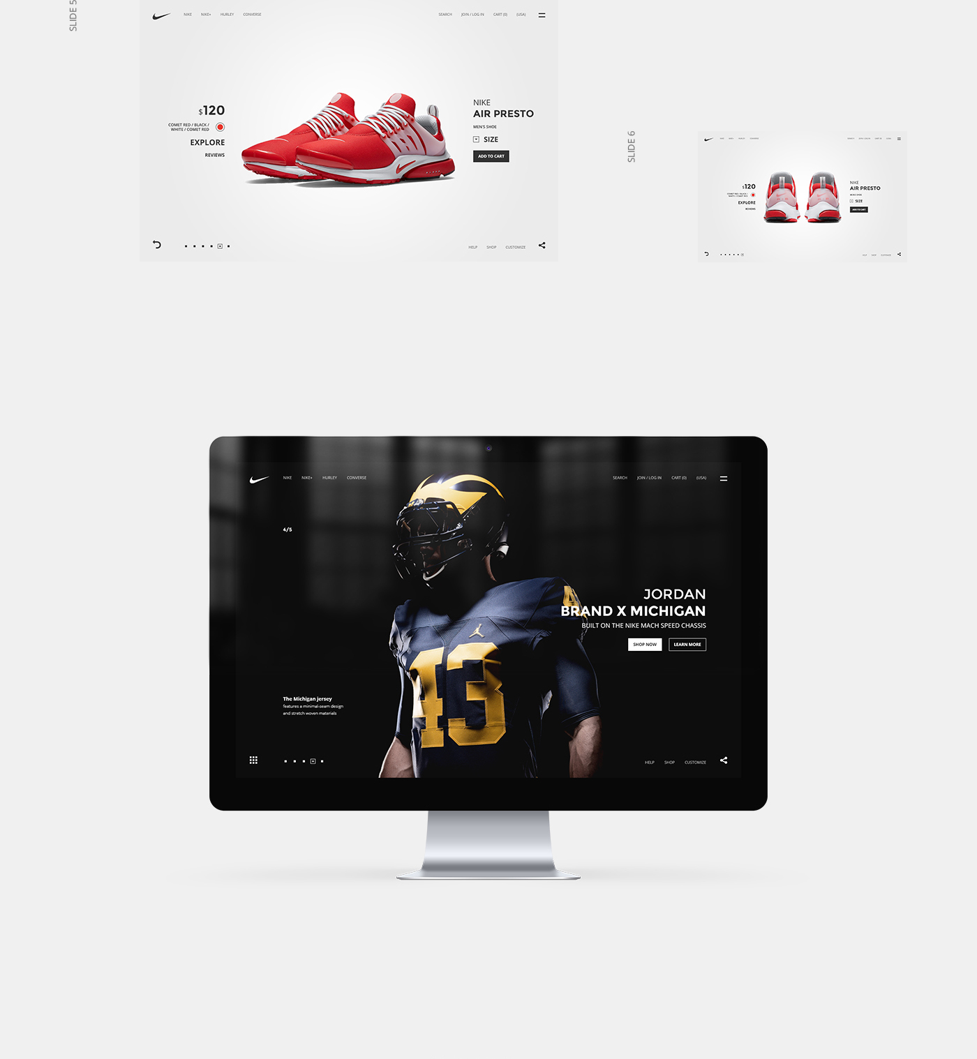 Nike 440概念网页UI设计