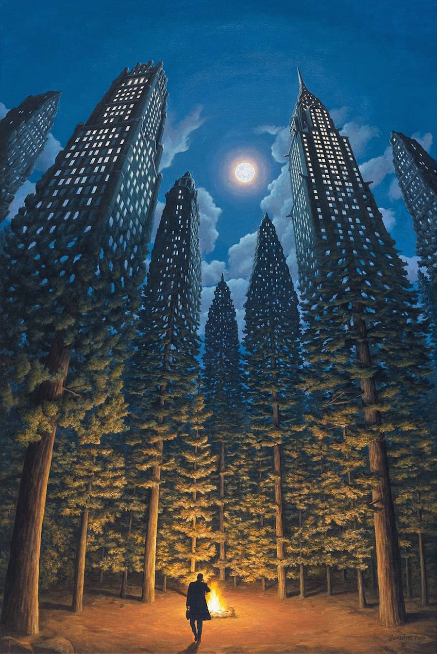 Rob Gonsalves魔幻现实主义风格视错觉插画欣赏