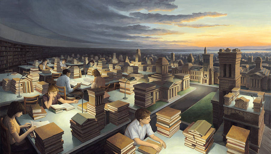 Rob Gonsalves魔幻现实主义风格视错觉插画欣赏