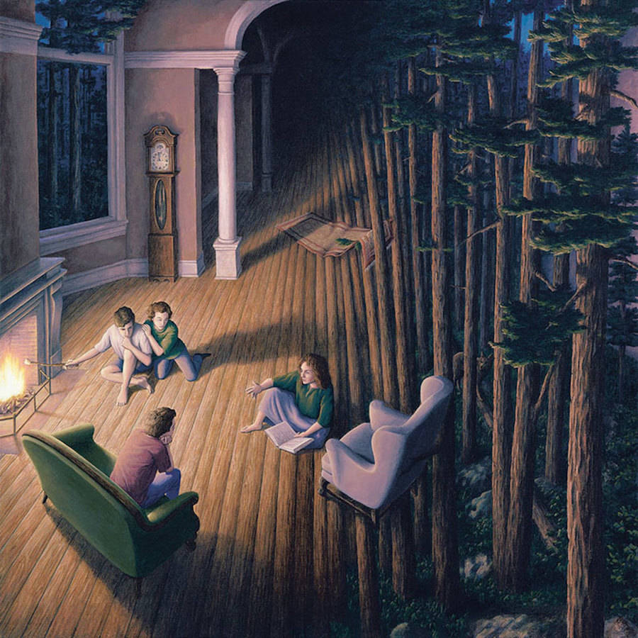 Rob Gonsalves魔幻现实主义风格视错觉插画欣赏