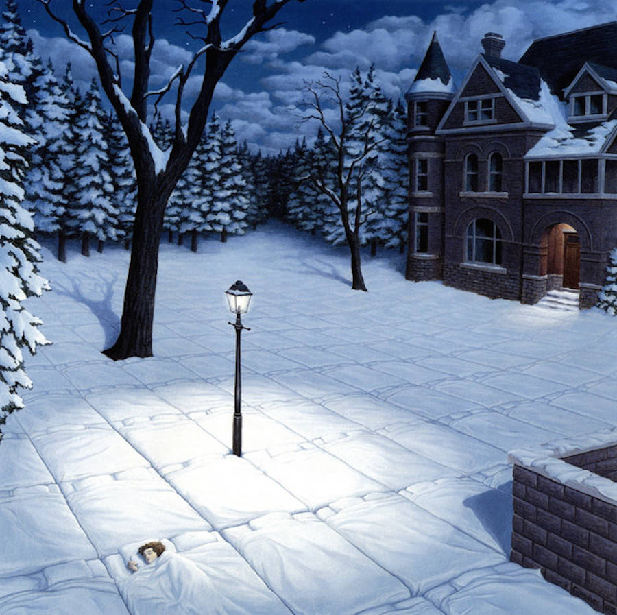 Rob Gonsalves魔幻现实主义风格视错觉插画欣赏