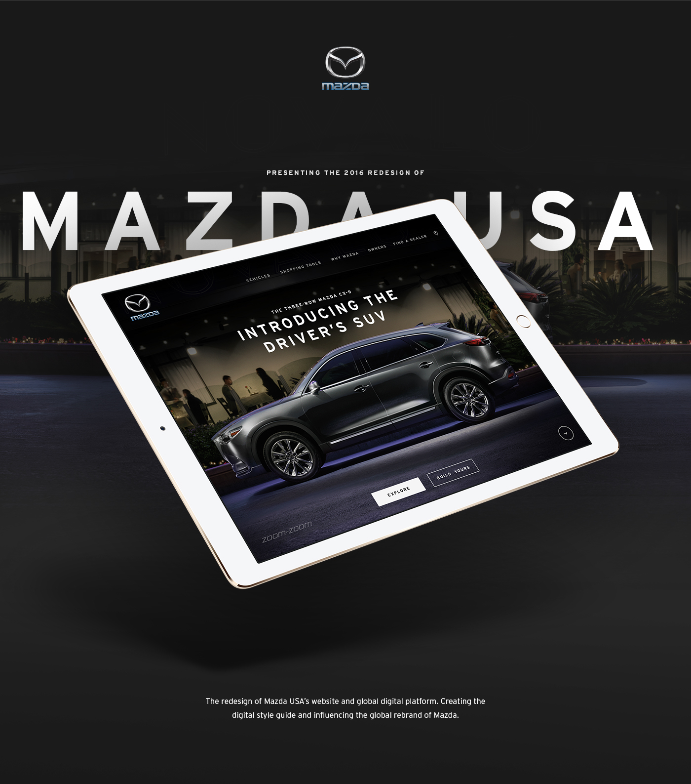 Mazda美国网页UI设计