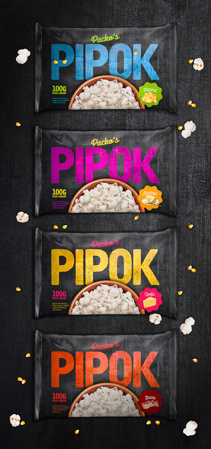 Pipok爆米花包装设计